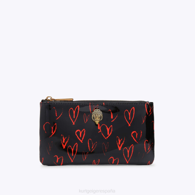 Kurt Geiger mujer set de regalo con bolsa de águila de Londres 2LPR499 | bolsas negro rojo